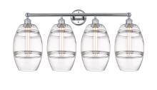  616-4W-PC-G557-8CL - Vaz - 4 Light - 35 inch - Polished Chrome - Bath Vanity Light