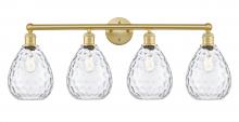  616-4W-SG-G372 - Waverly - 4 Light - 35 inch - Satin Gold - Bath Vanity Light