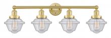  616-4W-SG-G534 - Oxford - 4 Light - 34 inch - Satin Gold - Bath Vanity Light