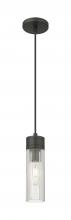  617-1P-BK-G617-8SCL - Boreas - 1 Light - 3 inch - Matte Black - Cord Hung - Mini Pendant