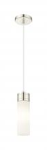  617-1P-PN-G617-8SWH - Boreas - 1 Light - 3 inch - Polished Nickel - Cord Hung - Mini Pendant