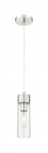  617-1P-SN-G617-8CL - Boreas - 1 Light - 3 inch - Satin Nickel - Cord Hung - Mini Pendant