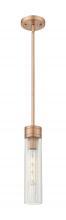  617-1S-AC-G617-11SCL - Boreas - 1 Light - 3 inch - Antique Copper - Stem Hung - Mini Pendant