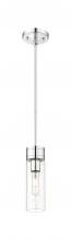  617-1S-PC-G617-8SDY - Boreas - 1 Light - 3 inch - Polished Chrome - Stem Hung - Mini Pendant