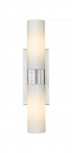  617-2W-SN-G617-8SWH - Boreas - 2 Light - 18 inch - Satin Nickel - Bath Vanity Light