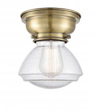  623-1F-AB-G324 - Olean - 1 Light - 7 inch - Antique Brass - Flush Mount