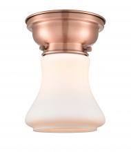  623-1F-AC-G191 - Bellmont - 1 Light - 6 inch - Antique Copper - Flush Mount