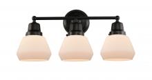  623-3W-BK-G171 - Fulton - 3 Light - 23 inch - Matte Black - Bath Vanity Light