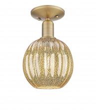 Innovations Lighting 716-1C-BB-G458-7ME - Preston - 1 Light - 6 inch - Brushed Brass - Semi-Flush Mount