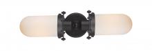  900-2W-BK-CE231-BK-W - Centri - 2 Light - 22 inch - Matte Black - Bath Vanity Light