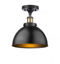  916-1C-BAB-MFD-10-BK - Derby - 1 Light - 10 inch - Black Antique Brass - Semi-Flush Mount