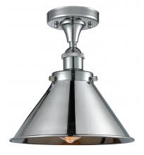  916-1C-PC-M10-PC - Briarcliff - 1 Light - 10 inch - Polished Chrome - Semi-Flush Mount