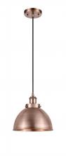  916-1P-AC-MFD-10-AC - Derby - 1 Light - 10 inch - Antique Copper - Cord hung - Mini Pendant