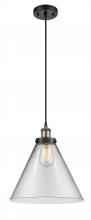  916-1P-BAB-G42-L - Cone - 1 Light - 12 inch - Black Antique Brass - Cord hung - Mini Pendant