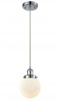  916-1P-PC-G201-6 - Beacon - 1 Light - 6 inch - Polished Chrome - Cord hung - Mini Pendant