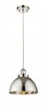  916-1P-PN-MFD-10-PN - Derby - 1 Light - 10 inch - Polished Nickel - Cord hung - Mini Pendant