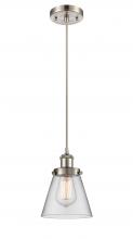  916-1P-SN-G62 - Cone - 1 Light - 6 inch - Brushed Satin Nickel - Cord hung - Mini Pendant