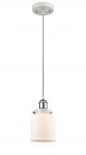  916-1P-WPC-G51 - Bell - 1 Light - 5 inch - White Polished Chrome - Cord hung - Mini Pendant