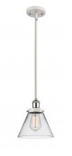  916-1S-WPC-G42 - Cone - 1 Light - 8 inch - White Polished Chrome - Mini Pendant