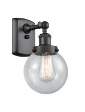  916-1W-BK-G204-6 - Beacon - 1 Light - 6 inch - Matte Black - Sconce