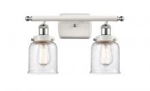  916-2W-WPC-G54 - Bell - 2 Light - 16 inch - White Polished Chrome - Bath Vanity Light