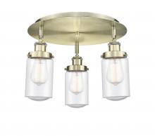  916-3C-AB-G314 - Dover - 3 Light - 16 inch - Antique Brass - Flush Mount