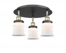  916-3C-BAB-G181S - Canton - 3 Light - 17 inch - Black Antique Brass - Flush Mount