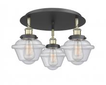  916-3C-BAB-G534 - Oxford - 3 Light - 19 inch - Black Antique Brass - Flush Mount