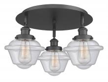  916-3C-BK-G534 - Oxford - 3 Light - 19 inch - Matte Black - Flush Mount