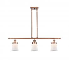  916-3I-AC-G181S - Canton - 3 Light - 36 inch - Antique Copper - Stem Hung - Island Light