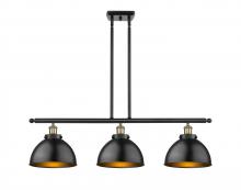  916-3I-BAB-MFD-10-BK - Derby - 3 Light - 36 inch - Black Antique Brass - Stem Hung - Island Light