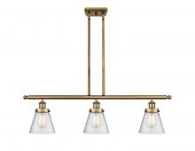  916-3I-BB-G64 - Cone - 3 Light - 36 inch - Brushed Brass - Stem Hung - Island Light