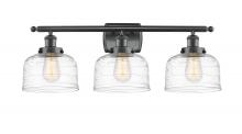  916-3W-BK-G713 - Bell - 3 Light - 28 inch - Matte Black - Bath Vanity Light