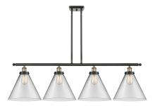  916-4I-BAB-G42-L - Cone - 4 Light - 48 inch - Black Antique Brass - Stem Hung - Island Light