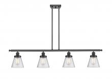  916-4I-BK-G64 - Cone - 4 Light - 48 inch - Matte Black - Stem Hung - Island Light