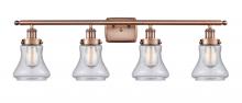  916-4W-AC-G194 - Bellmont - 4 Light - 36 inch - Antique Copper - Bath Vanity Light