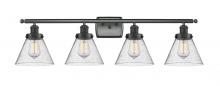  916-4W-BK-G44 - Cone - 4 Light - 38 inch - Matte Black - Bath Vanity Light