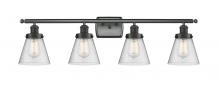  916-4W-BK-G64 - Cone - 4 Light - 36 inch - Matte Black - Bath Vanity Light