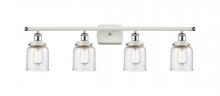  916-4W-WPC-G54 - Bell - 4 Light - 36 inch - White Polished Chrome - Bath Vanity Light