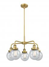  916-5CR-BB-G204-6 - Beacon - 5 Light - 25 inch - Brushed Brass - Chandelier