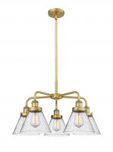  916-5CR-BB-G44 - Cone - 5 Light - 26 inch - Brushed Brass - Chandelier