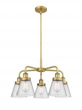  916-5CR-BB-G64 - Cone - 5 Light - 25 inch - Brushed Brass - Chandelier