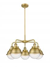  916-5CR-BB-HFS-64-BB - Ballston Urban - 5 Light - 26 inch - Brushed Brass - Chandelier