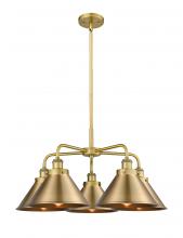  916-5CR-BB-M10-BB - Ballston Urban - 5 Light - 27 inch - Brushed Brass - Chandelier