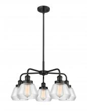  916-5CR-BK-G172 - Fulton - 5 Light - 26 inch - Matte Black - Chandelier