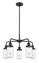  916-5CR-BK-G312 - Dover - 5 Light - 23 inch - Matte Black - Chandelier