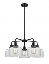  916-5CR-BK-G72 - Cone - 5 Light - 26 inch - Matte Black - Chandelier