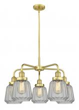  916-5CR-SG-G142 - Chatham - 5 Light - 26 inch - Satin Gold - Chandelier