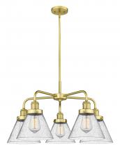  916-5CR-SG-G44 - Cone - 5 Light - 26 inch - Satin Gold - Chandelier