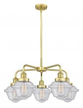  916-5CR-SG-G534 - Oxford - 5 Light - 26 inch - Satin Gold - Chandelier